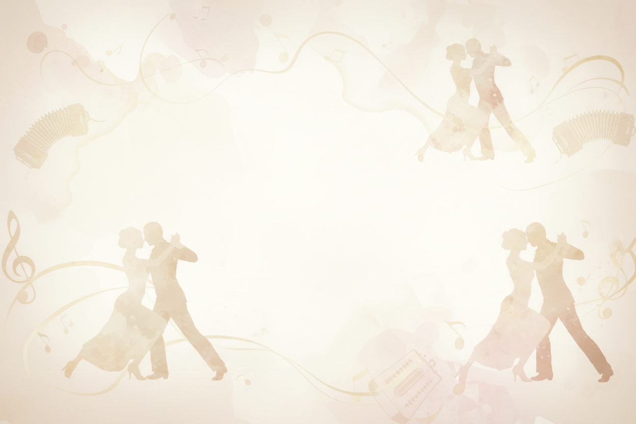 crea un immagine su cui si puo scrivere con un colore nero, inerente al tango con colori chiari